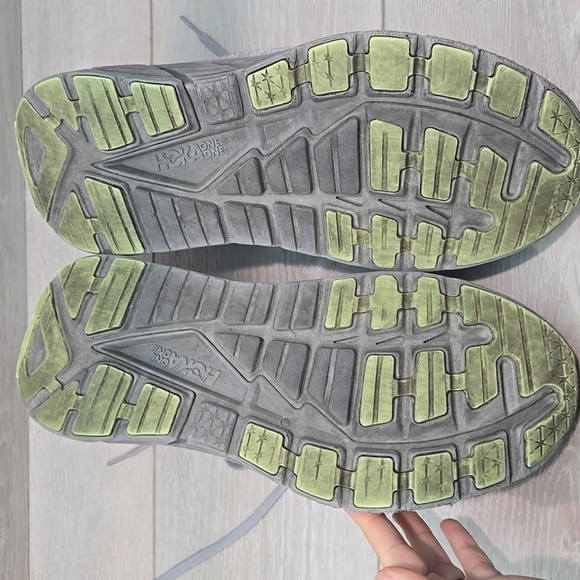 HOKA One One Mens Gaviota 4 Gray Athlrtic Platform Running Shoes Sneakers  14D - Picture 12 of 15